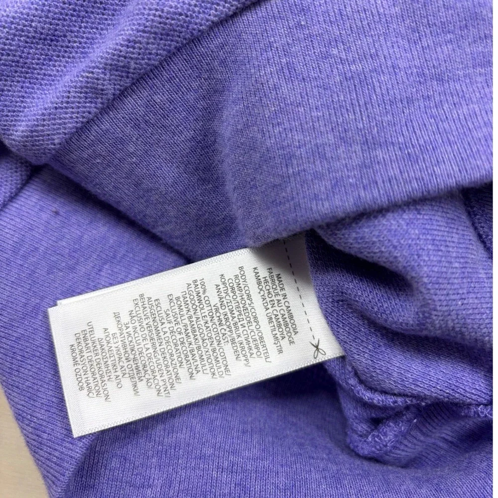 Polo Ralph Lauren Boys Purple Quarter Zip Pullover Sweater Size 4T Pique Knit